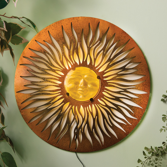 Wanddeko Solar Sonnen-Scheibe mit 3D-Effekt