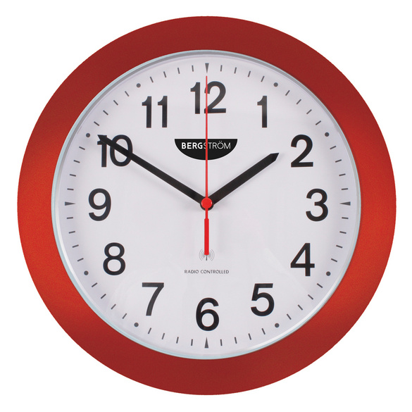 Wanduhr rot-weiß Bergström