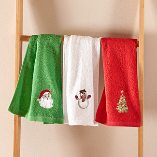 Weihnachts-Gästehandtücher aus Frottier, 3er-Set Eldo Weihnachts-Gästehandtücher aus Frottier, 3er-Set Eldo