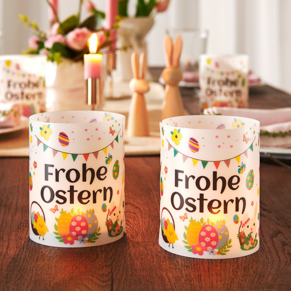Windlicht Tischdeko Ostern 6er-Set