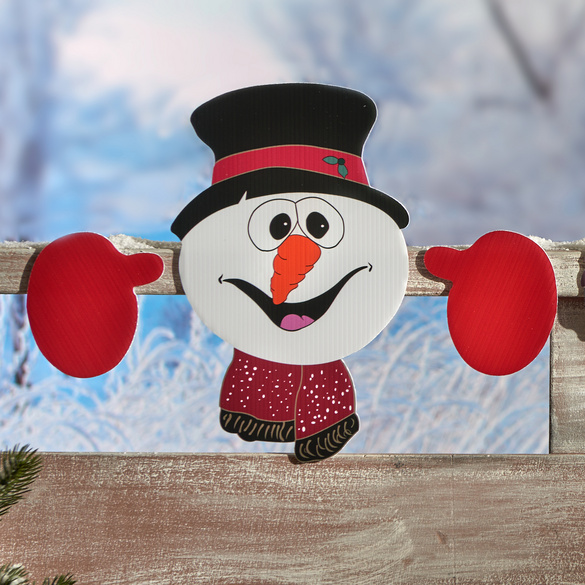 Zaundekoration "Schneemann"