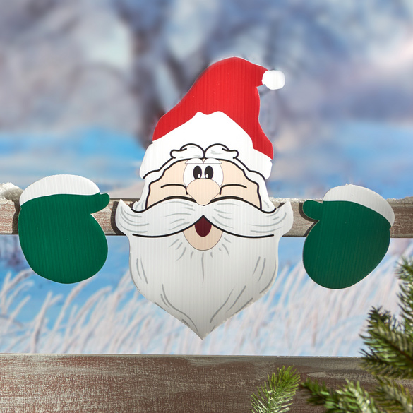 Zaundekoration "Weihnachtsmann"