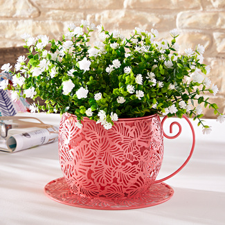 Übertopf "Teetasse XL" pink