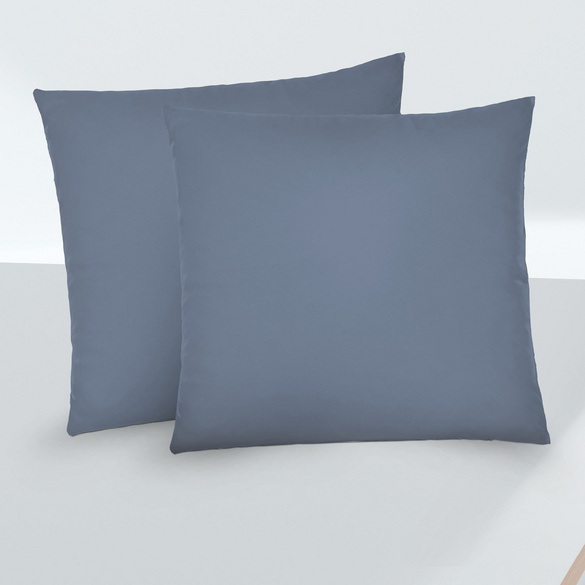 Feinjersey-Kopfkissenbezug Doppelpack blau, 2x 40x40 cm