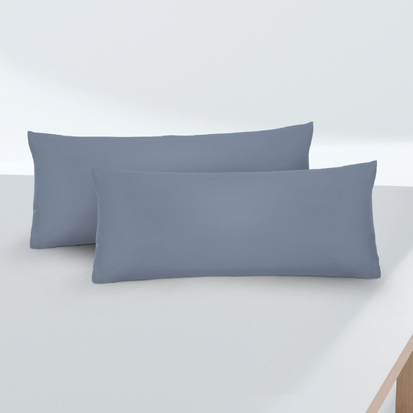 Feinjersey-Kopfkissenbezug Doppelpack blau, 2x 40x80 cm