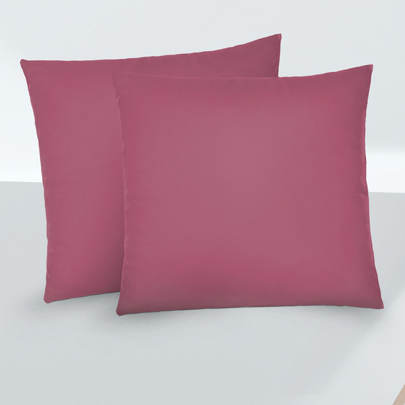 Feinjersey-Kopfkissenbezug Doppelpack brombeer, 2x 40x40 cm
