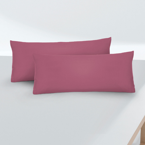Feinjersey-Kopfkissenbezug Doppelpack brombeer, 2x 40x80 cm