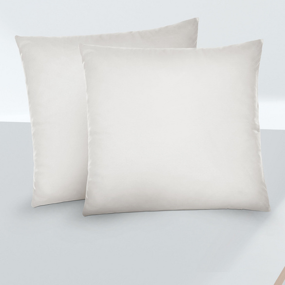 Feinjersey-Kopfkissenbezug Doppelpack grau, 2x 40x40 cm