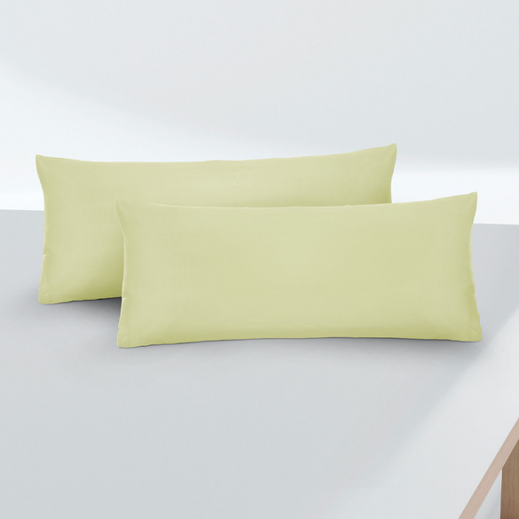 Feinjersey-Kopfkissenbezug Doppelpack pistaziengrün, 2x 40x60 cm