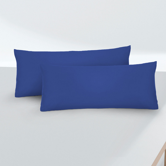 Feinjersey-Kopfkissenbezug Doppelpack saphir, 2x 40x60 cm
