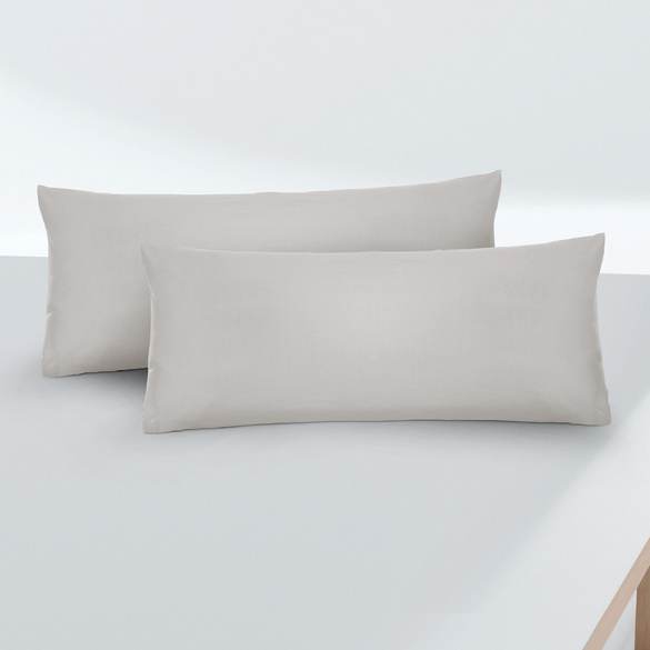 Feinjersey-Kopfkissenbezug Doppelpack sturmgrau, 2x 40x60 cm