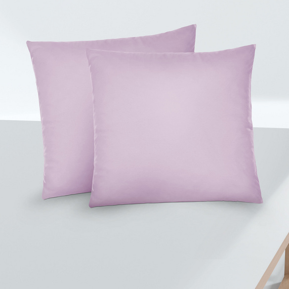 Feinjersey-Kopfkissenbezug Doppelpack viola, 2x 80x80 cm