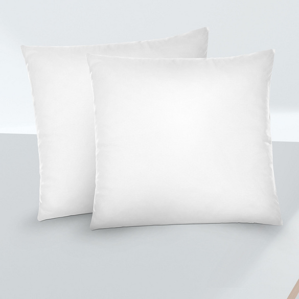 Feinjersey-Kopfkissenbezug Doppelpack weiss, 2x 40x40 cm