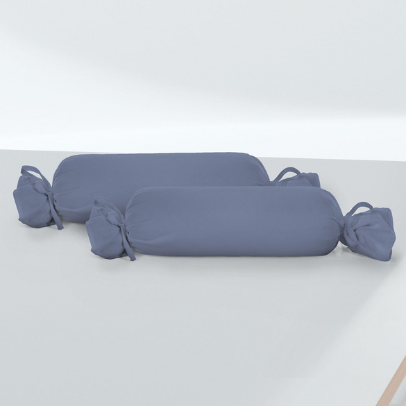 Feinjersey-Nackenrollenbezug Doppelpack blau, 2x 15x40 cm