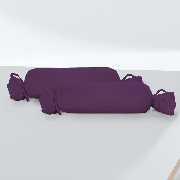 Feinjersey-Nackenrollenbezug Doppelpack dunkel violett, 2x 15x40 cm