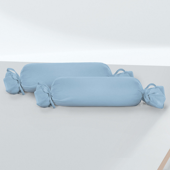 Feinjersey-Nackenrollenbezug Doppelpack eisblau, 2x 15x40 cm