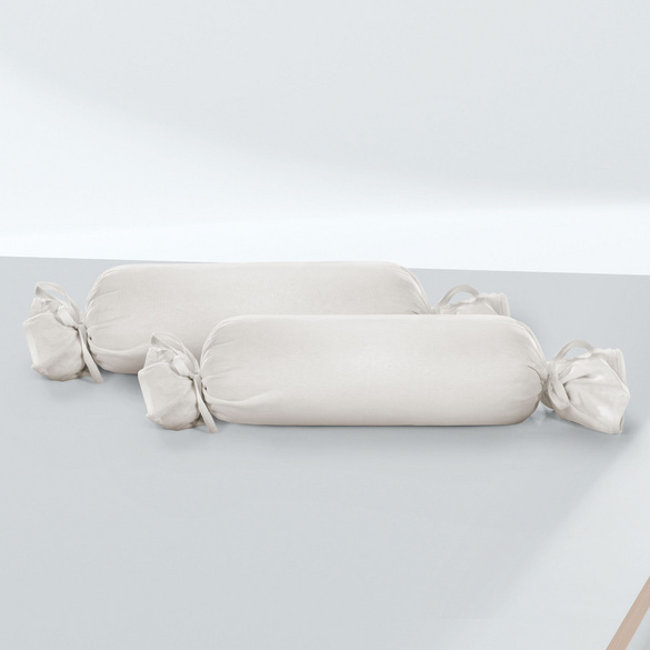Feinjersey-Nackenrollenbezug Doppelpack grau, 2x 15x40 cm