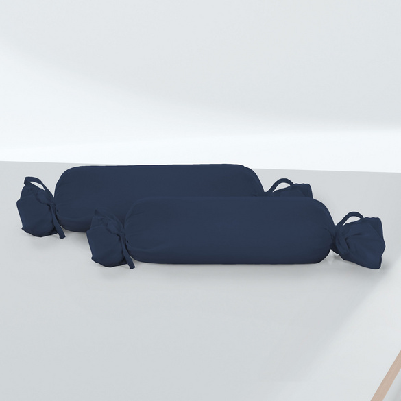 Feinjersey-Nackenrollenbezug Doppelpack marine, 2x 15x40 cm