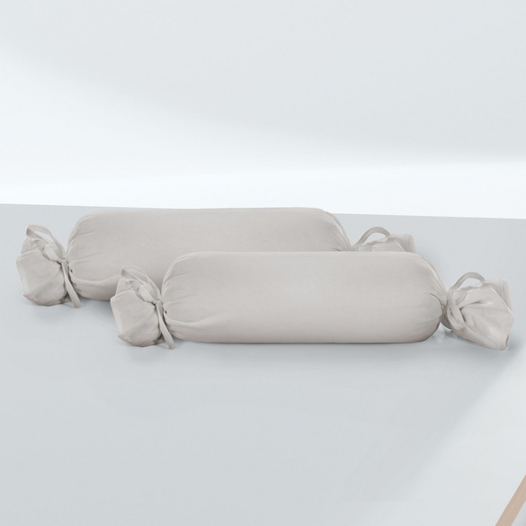 Feinjersey-Nackenrollenbezug Doppelpack sturmgrau, 2x 15x40 cm