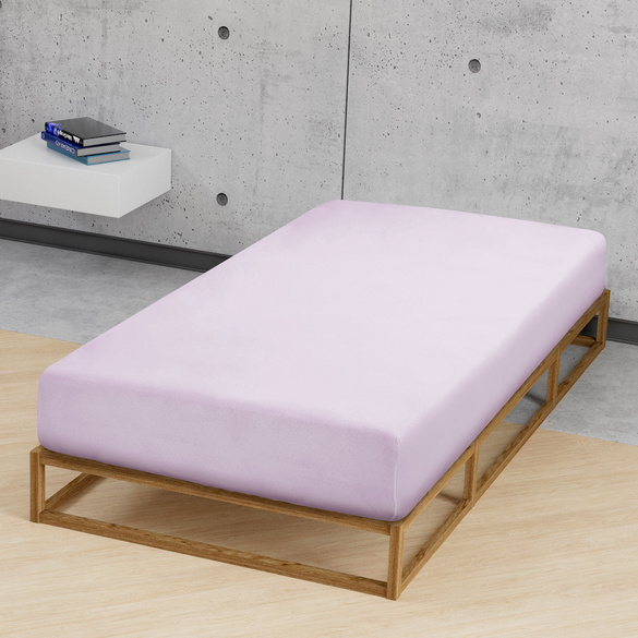 Feinjersey-Spannbetttuch flieder, 1x 90x190 cm - 100x200 cm