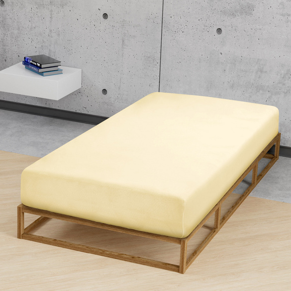 Feinjersey-Spannbetttuch gelb, 1x 60x120 cm - 70x140 cm