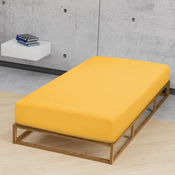 Feinjersey-Spannbetttuch honig, 1x 60x120 cm - 70x140 cm