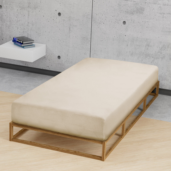 Feinjersey-Spannbetttuch kitt, 1x 90x190 cm - 100x200 cm