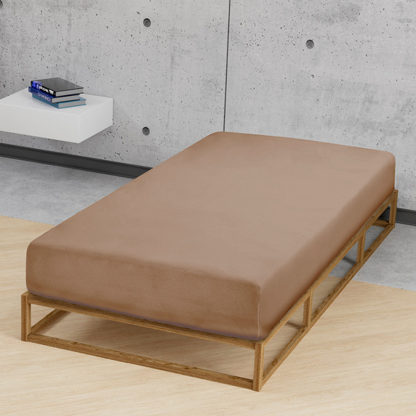 Feinjersey-Spannbetttuch macchiato, 1x 90x190 cm - 100x200 cm