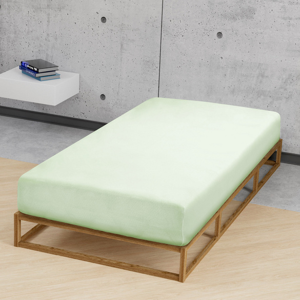 Feinjersey-Spannbetttuch mint, 1x 90x190 cm - 100x200 cm