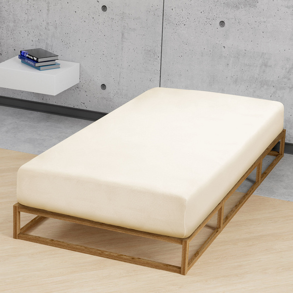 Feinjersey-Spannbetttuch natur, 1x 180x200 cm - 200x200 cm
