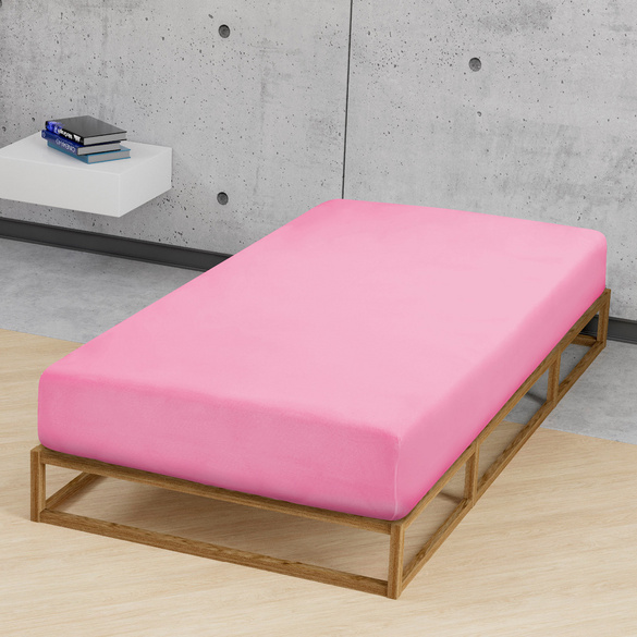 Feinjersey-Spannbetttuch pink, 1x 180x200 cm - 200x200 cm