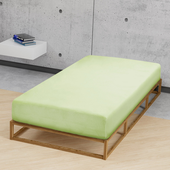 Feinjersey-Spannbetttuch pistaziengrün, 1x 180x200 cm - 200x200 cm