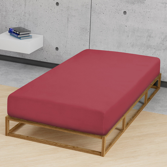 Feinjersey-Spannbetttuch rost, 1x 90x190 cm - 100x200 cm
