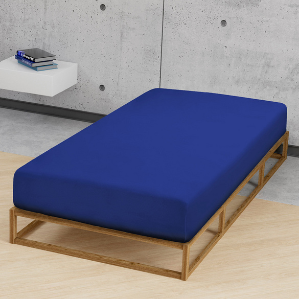 Feinjersey-Spannbetttuch saphir, 1x 180x200 cm - 200x200 cm