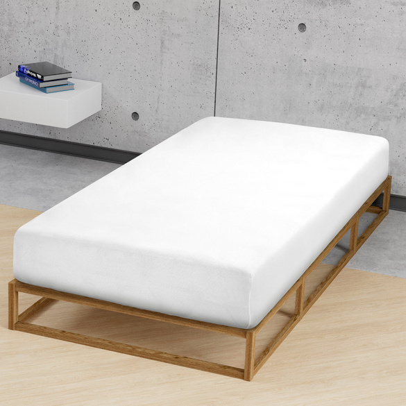 Feinjersey-Spannbetttuch weiss, 1x 140x200 cm - 160x200 cm