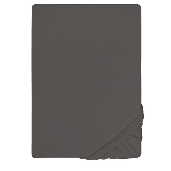 Jersey-Elastic-Boxspring-Spannbetttuch dunkelgrau, 1x 180x200 cm - 200x220 cm
