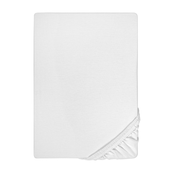 Jersey-Elastic-Boxspring-Spannbetttuch weiss, 1x 90x190 cm - 100x220 cm
