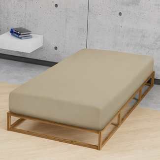 biberna Jersey-Elastic-Spannbetttuch taupe, 1x 120x200 cm - 130x220 cm biberna Jersey-Elastic-Spannbetttuch taupe, 1x 120x200 cm - 130x220 cm