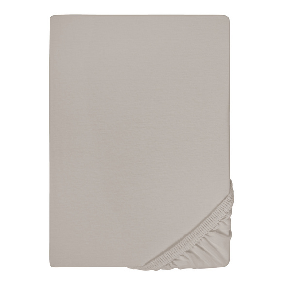 Jersey-Elastic-Topper-Spannbetttuch sturmgrau, 1x 180x200 cm - 200x220 cm