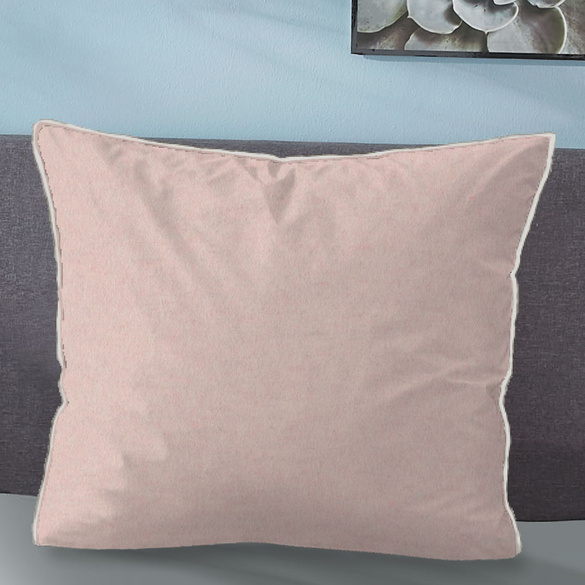 Melange-Flanell Kopfkissenbezug MELANGE UNI rose, 40x40 cm