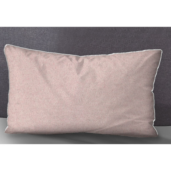 Melange-Flanell Kopfkissenbezug MELANGE UNI rose, 40x60 cm