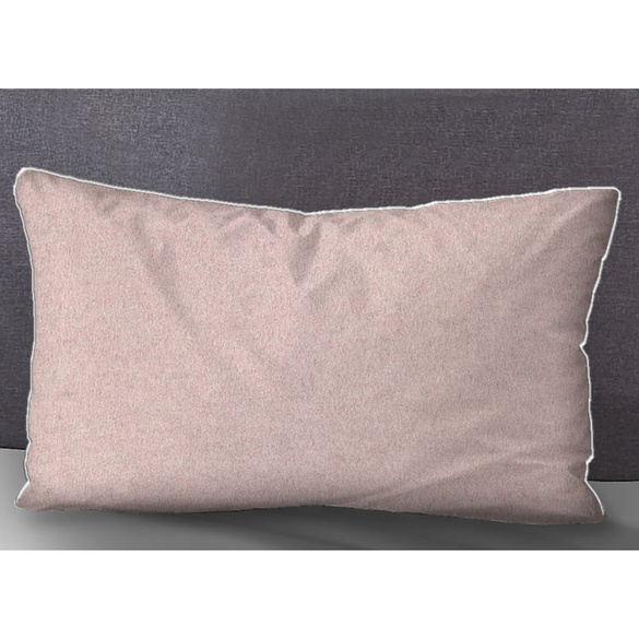 Melange-Flanell Kopfkissenbezug MELANGE UNI rose, 40x80 cm