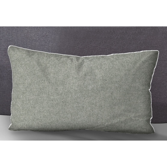 Melange-Flanell Kopfkissenbezug MELANGE UNI sturmgrau, 40x60 cm