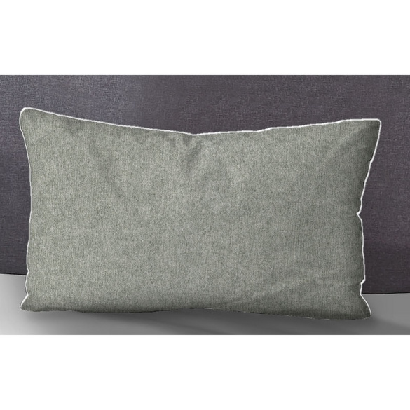 Melange-Flanell Kopfkissenbezug MELANGE UNI sturmgrau, 40x80 cm