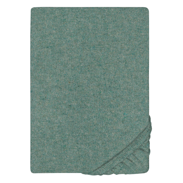 Spannbetttuch Melange uni fichte, 1x 140x200 cm - 160x200 cm