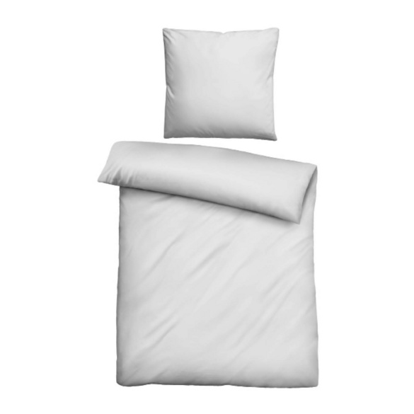 Tencel Bettwäsche UNI silber/grau, 1x 155x220 cm + 1x 80x80 cm