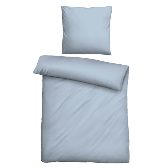 Tencel-Flanell Bettwäsche uni taubenblau, 155x220 cm + 80x80 cm