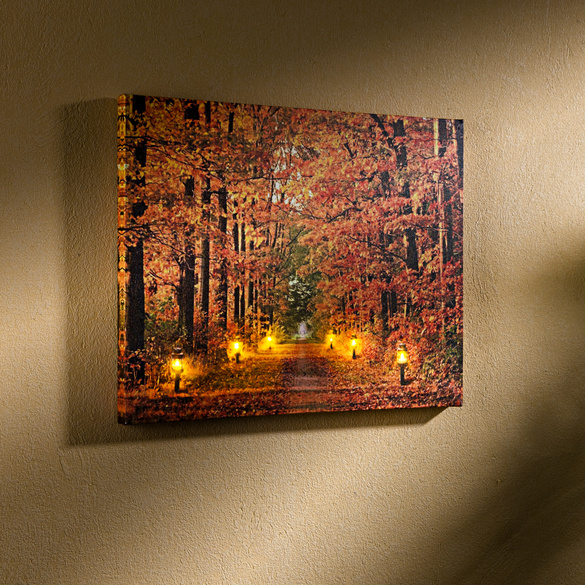 LED-Bild "Herbstwald"
