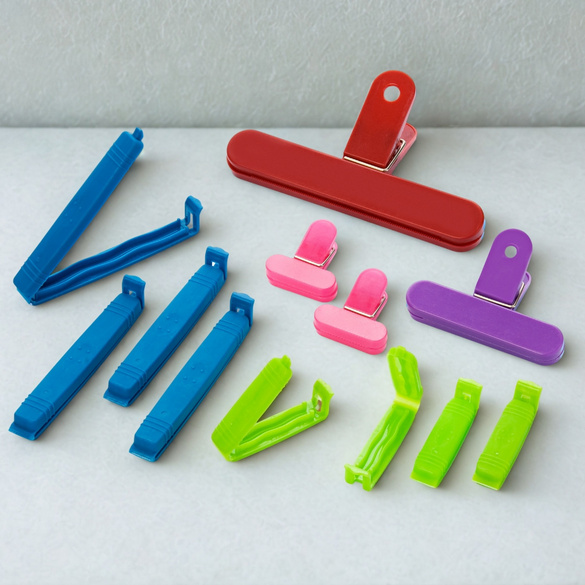 Verschlussclips verschiedene Größen, 12er-Set