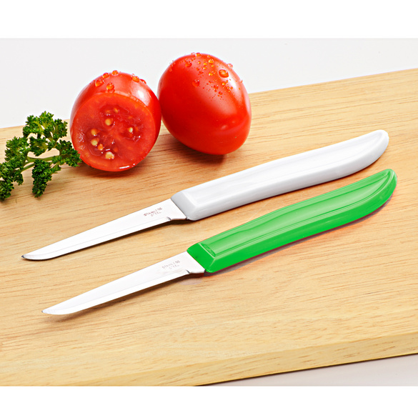 Küchenmesser weiß + grün, 2er-Set